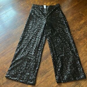 Banana Republic wide leg sequin pants size M, NWT